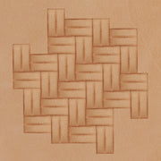Double Stacked Basketweave Brass Stamp