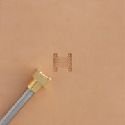 Lined Lattice Weave Brass Stamp