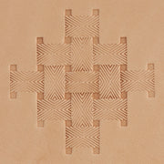 Lined Lattice Weave Brass Stamp