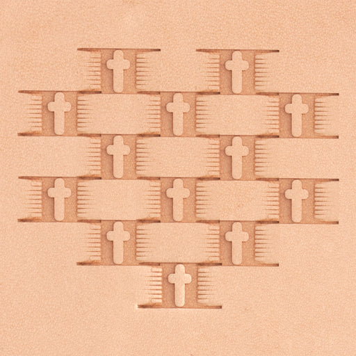 Cross Basket Weave Brass Stamp