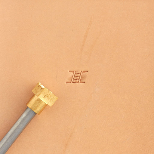 Angled Rope Basketweave Brass Stamp