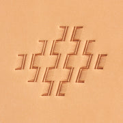 Angled Hollow Basketweave Brass Stamp
