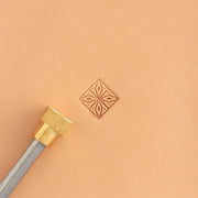 Geometric Flower Box Brass Stamp
