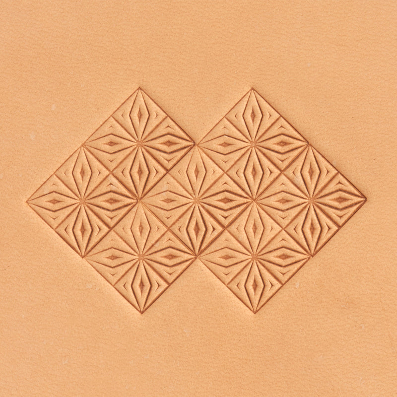 Geometric Flower Box Brass Stamp