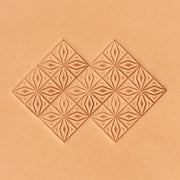 Geometric Flower Box Brass Stamp