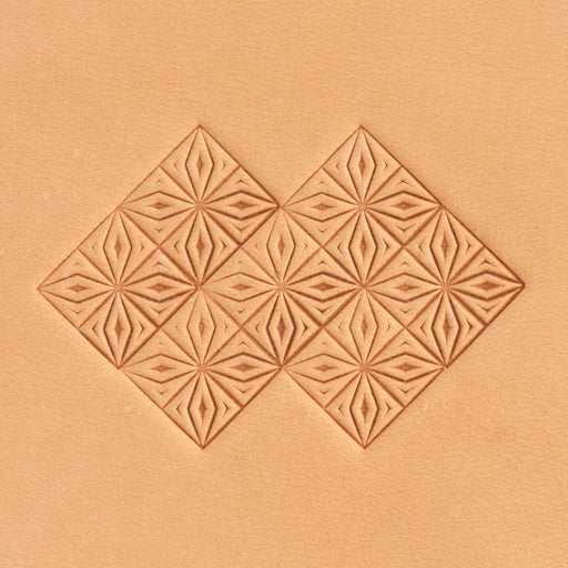 Geometric Flower Box Brass Stamp