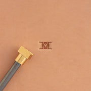 Basketweave Heart Brass Stamp