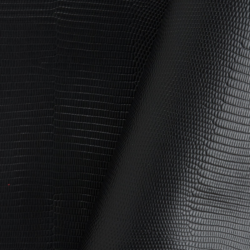 Printed Lizard Goat Small Skin Black