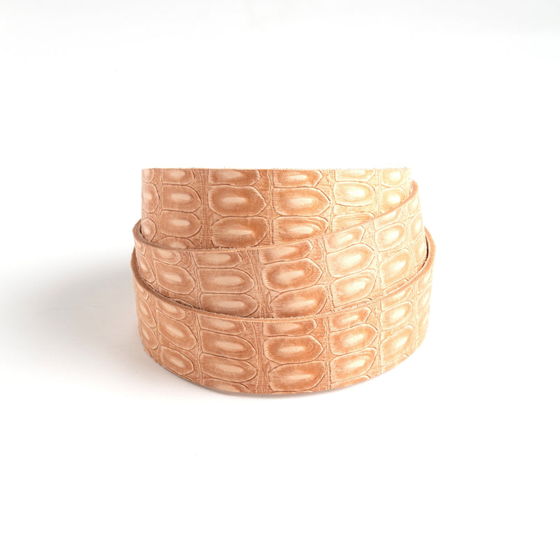 Veg-Tan Embossed Belt Blank