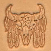 Craftool® Stamp Head Feathered Bull Skull