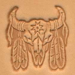 Craftool® Stamp Head Feathered Bull Skull