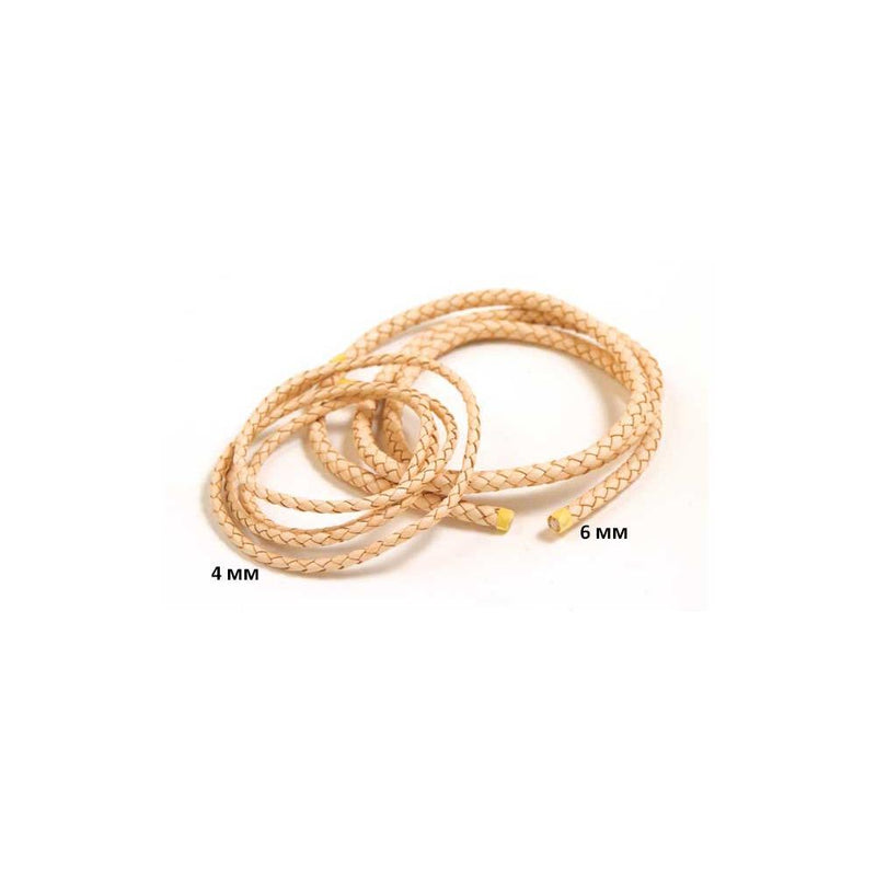 Cordon en cuir tressé