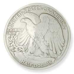 Concho Eagle demi-dollar 1-3/16" (30 mm)