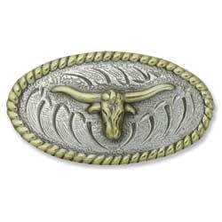 Concho Gold Plated Longhorn 1-3/4" (44 mm) X 1" (25 mm)