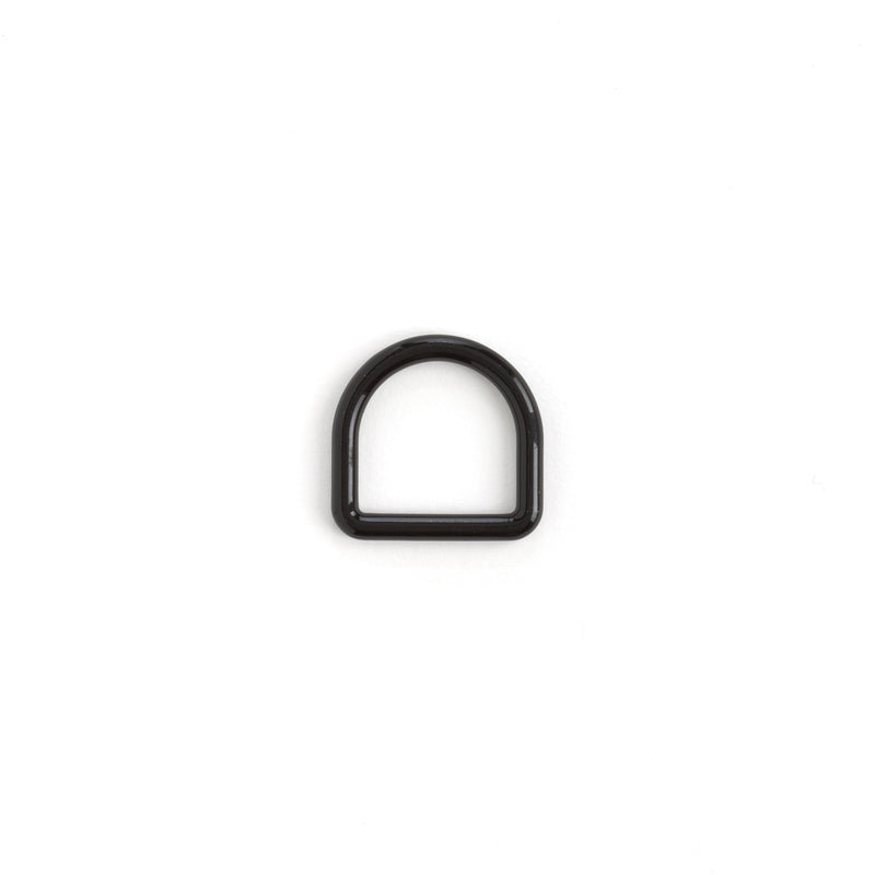 Decorative Solid Dee Ring Glossy Black