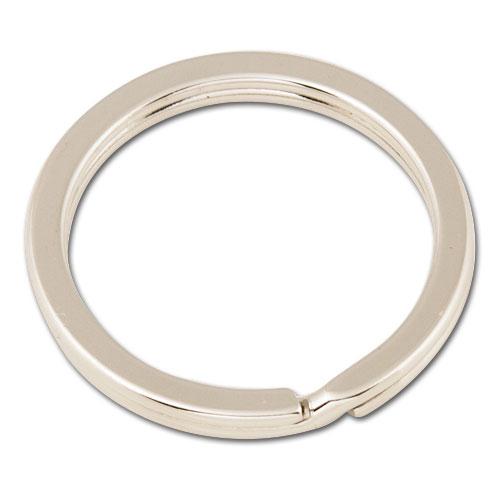 Porte-clés plat 1-1/4" (32 mm) Plaque sans nickel Paquet de 10