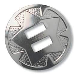 Slotted Round Conchos With Star-Nickel Plated 10 Pack