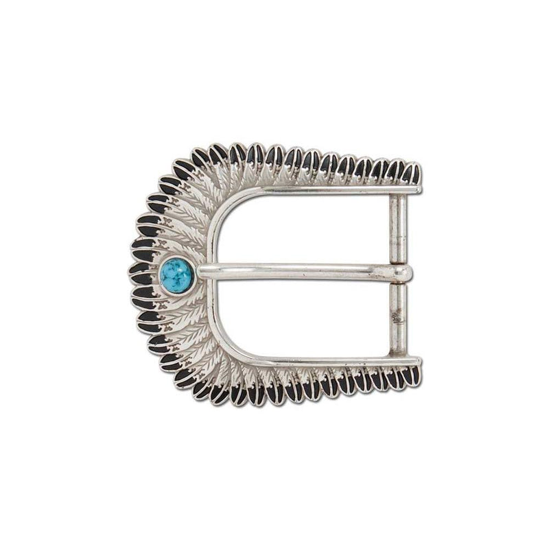 Turquoise Feather Buckles