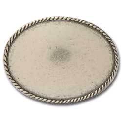 Oval Rope Edge Buckle Blanks 1-3/4" (4.4 Cm)