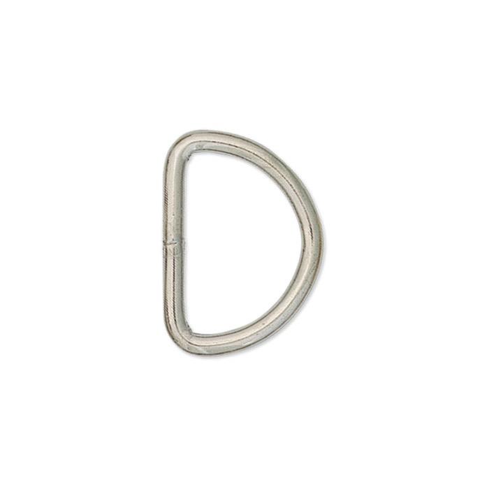 Solid Dee Rings Nickel Plate 10 Pack