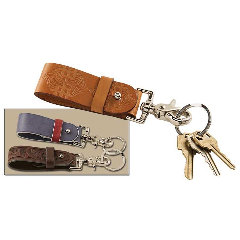 Trousse porte-clés en cuir