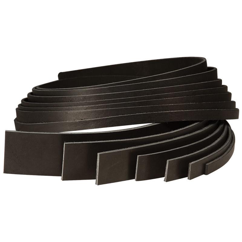 Bande de peau de vache noire Veg-Tan