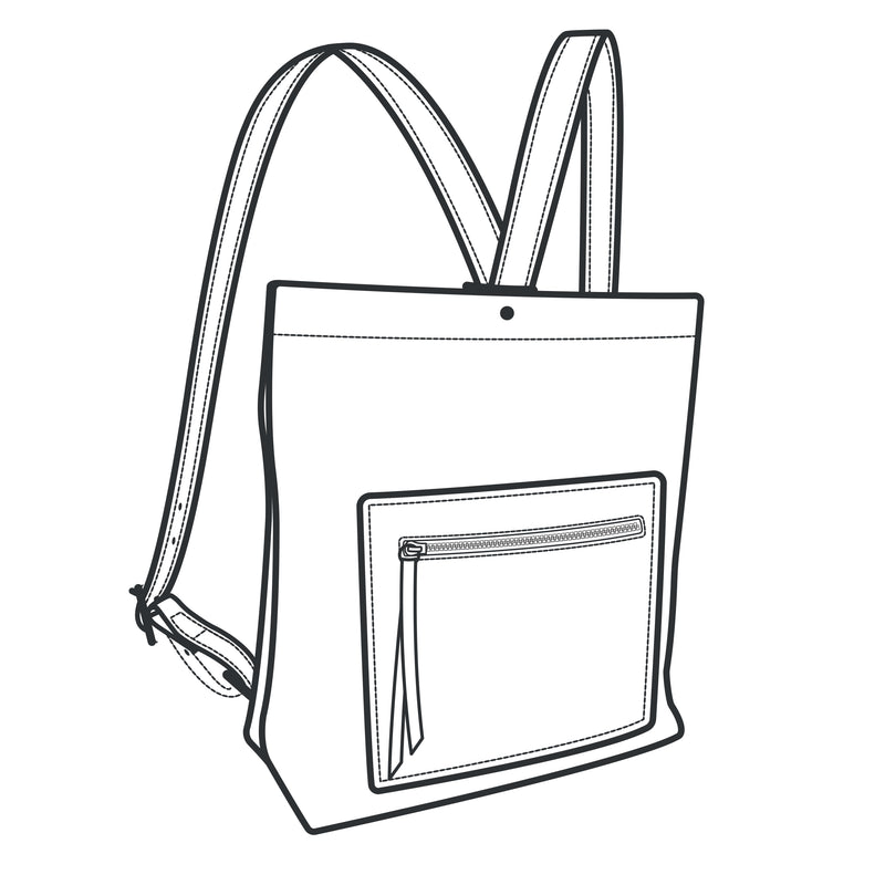 Brooklyn Backpack Paper Pattern
