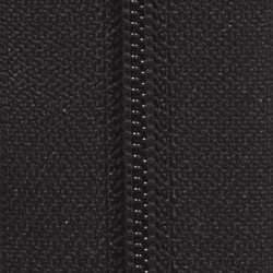 #5 Cadena de nylon con cremallera Tela negra 6/Ft