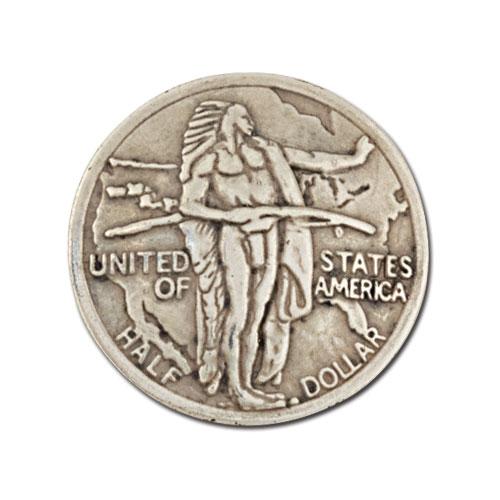Oregon Trail Half Dollar Concho Screwback 1-3/8" (35mm)