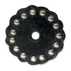 Leather Conchos With Round Spots Black