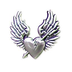 Broken Heart Concho 1-1/4" (32 mm) X 1-1/8"