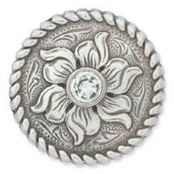 Crystal Flower Concho 1" (25 mm)