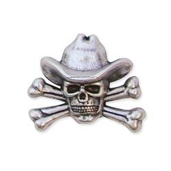 Cowboy Skull & Crossbones Concho 1-1/4" (32 mm) X 1" (25 mm)