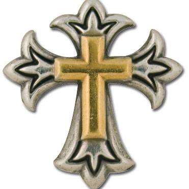 Endearing Cross Conchos 1-1/8" X 1-1/4" (3.2 Cm)