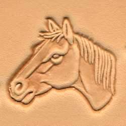 Timbre 3D tête de cheval (gauche)