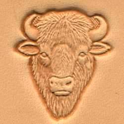 Sello 3-D Craftool® con cabeza de búfalo