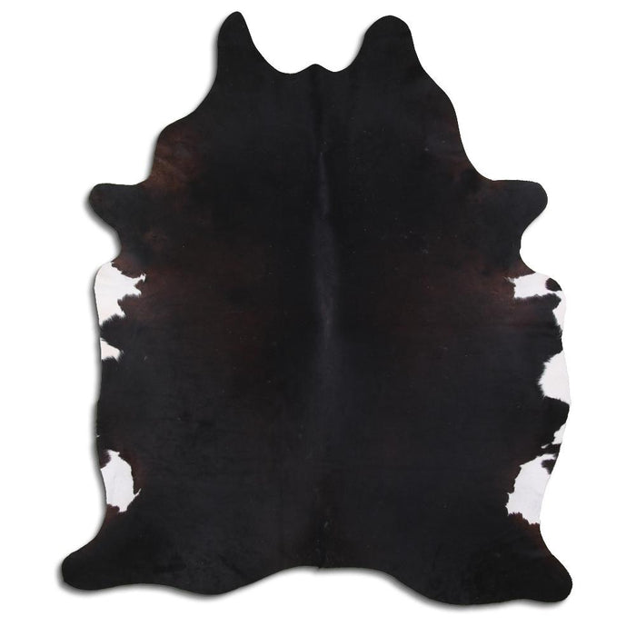Tapis en peau de vache à poil Luxe Noir - vente finale