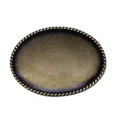 Oval Rope Edge Buckle Blanks 1-3/4" (4.4 Cm)