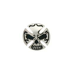 Skull Cross Cycle Concho 1-1/8" X 1-1/8"