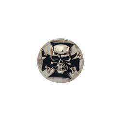 Skull Shield Cycle Concho 1-1/8" X 1-1/8".